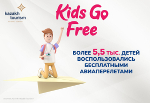 «Kids go Free»: более 5,5 тыс. детей воспользовались бесплатными авиаперелетами